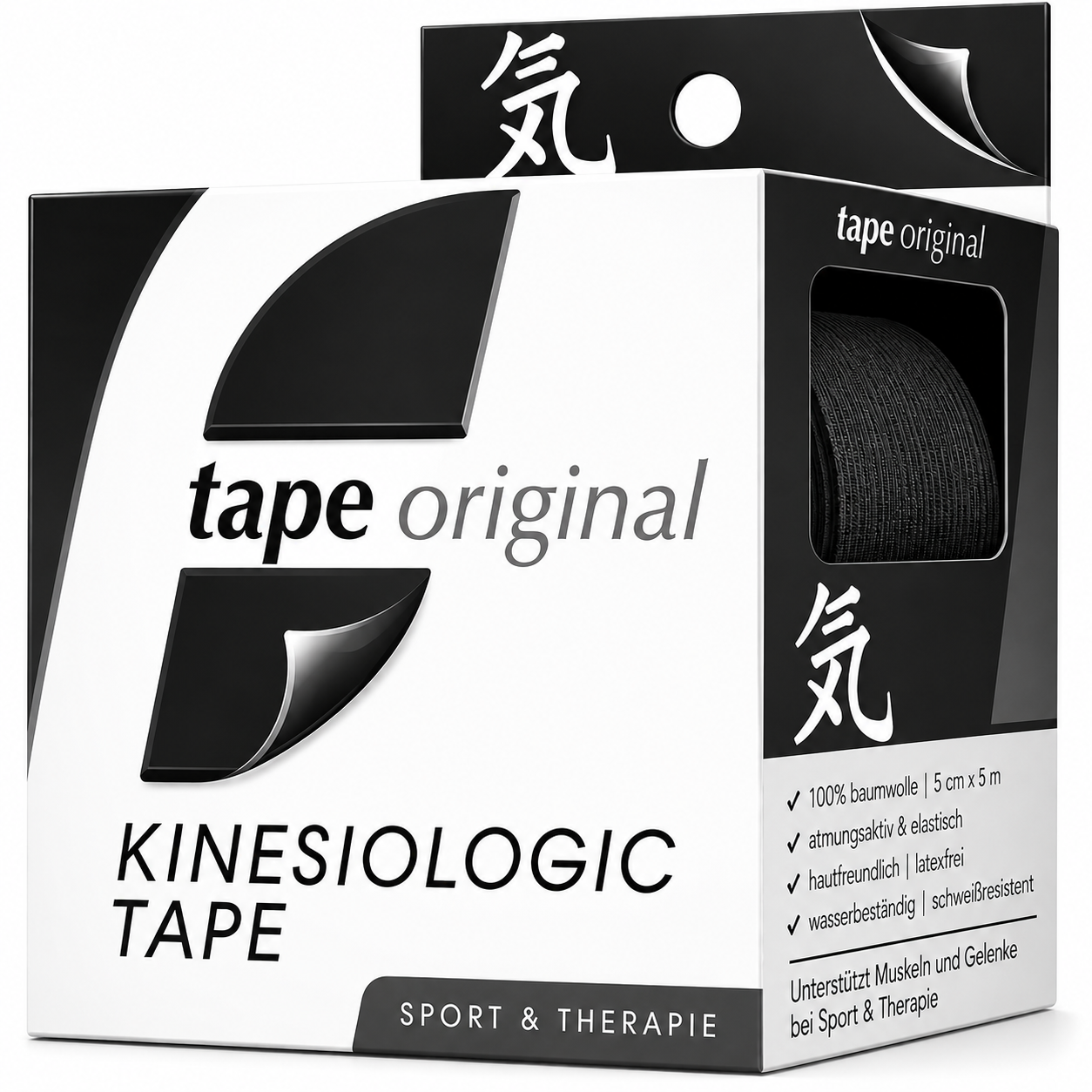 Kinesiotape original schwarz 5 m x 5 cm