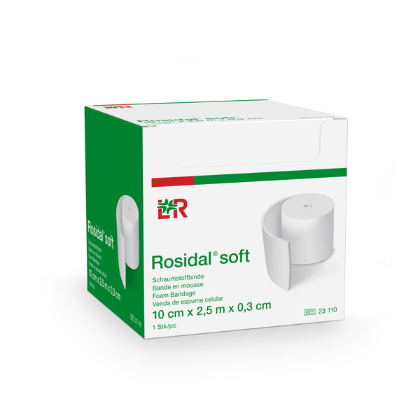 Rosidal soft Schaumstoffbinde 10cmx0,3cmx2,5m, einzeln verpackt