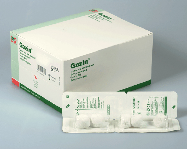Gazin Tupfer aus Verbandmull steril, Gr.6, extragross, 20fdg, 2+3