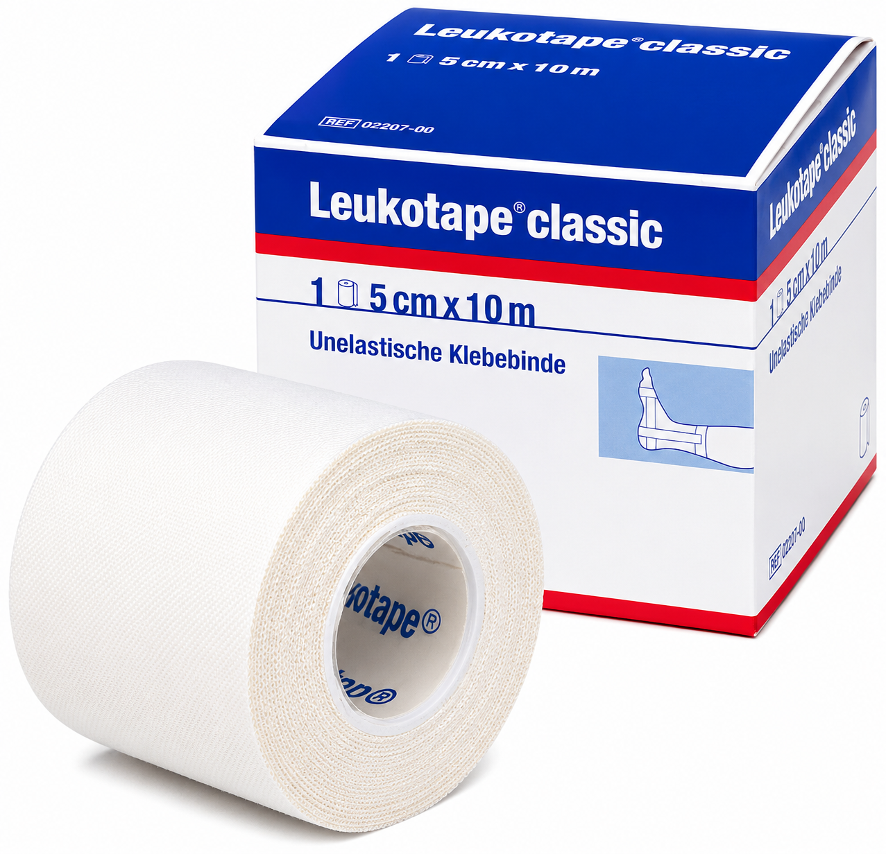 Leukotape classic, unelastische Klebebinde, weiß 10m:5cm
