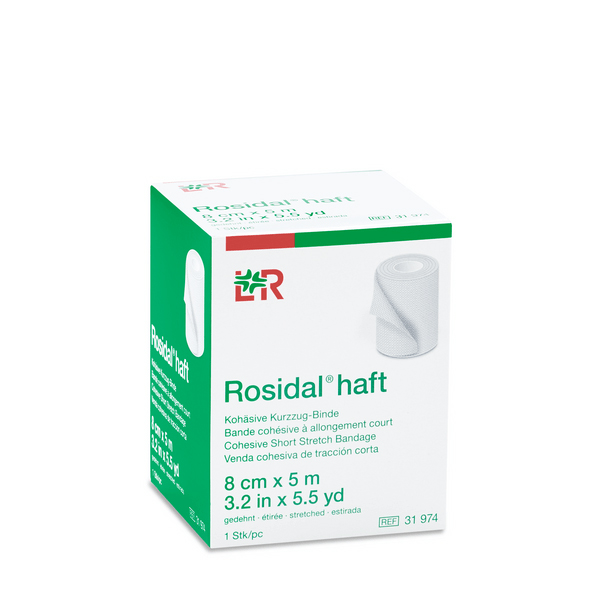 Rosidal haft Kohäsive Kurzzugbinde 8cm x 5m, einzeln verpackt