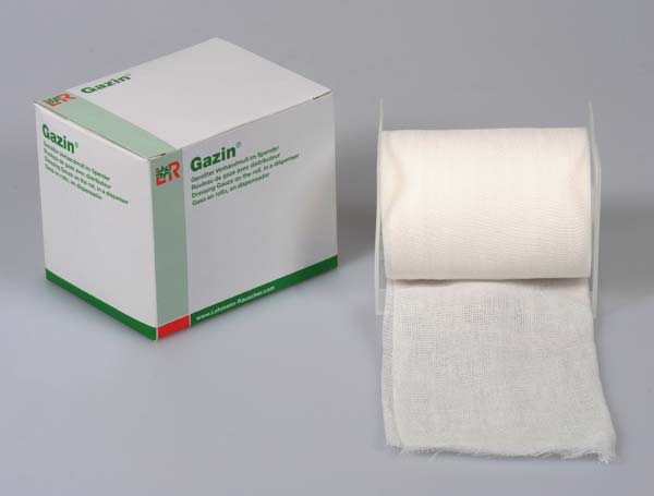 Gazin Verbandmull gerollt, 10cmx5m, 4fach, im Spender