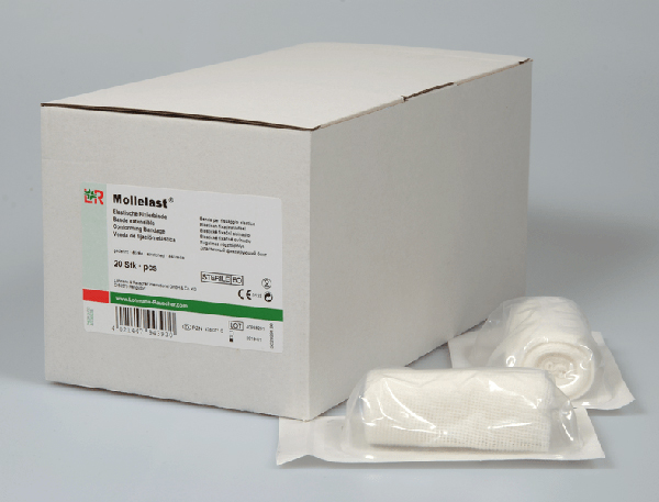 Mollelast Elastische Fixierbinde 6cmx4m, einz. verp. /20 Stk., steril
