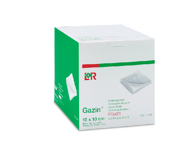 Gazin Mullkompresse steril, 10x10cm, 8f, 17fdg, 20x5 Stk