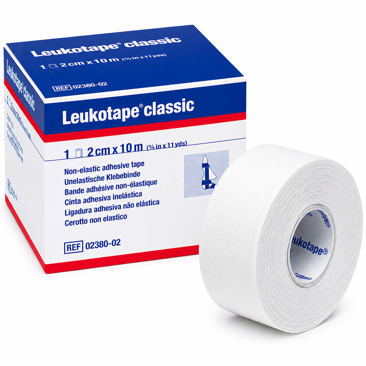 Leukotape classic, unelastische Klebebinde, weiß  10m:2cm