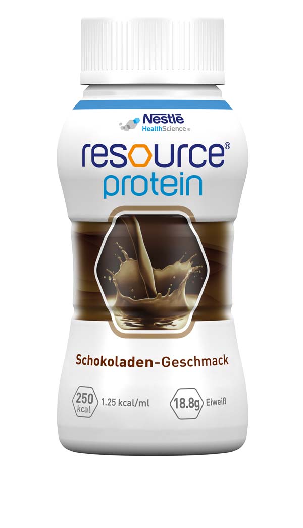 Nestlé Resource Protein Schokolade 6x4x200 ml, hochkalorisch, 1,25kcal/ml, ab 3 Jahre