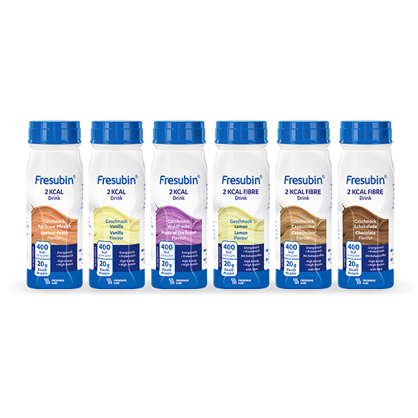 Fresubin 2 kcal Drink Mischkarton süß  6x4x200 ml, hälftig mit Fibre