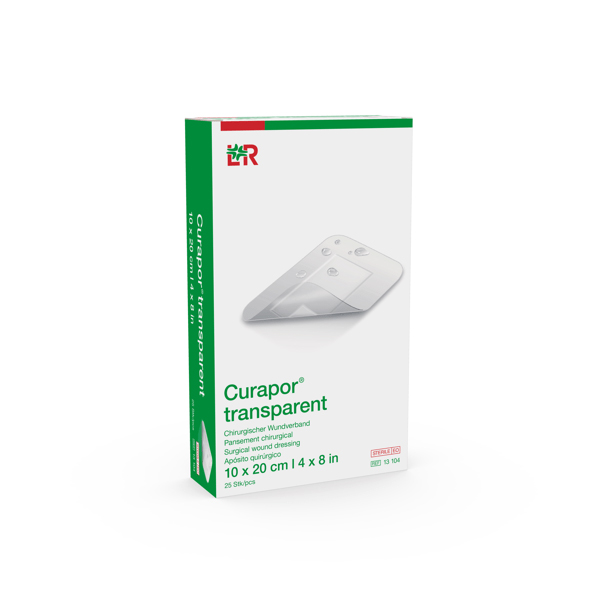 Curapor transparent Wundverband steril 10x20cm, 25 Stück