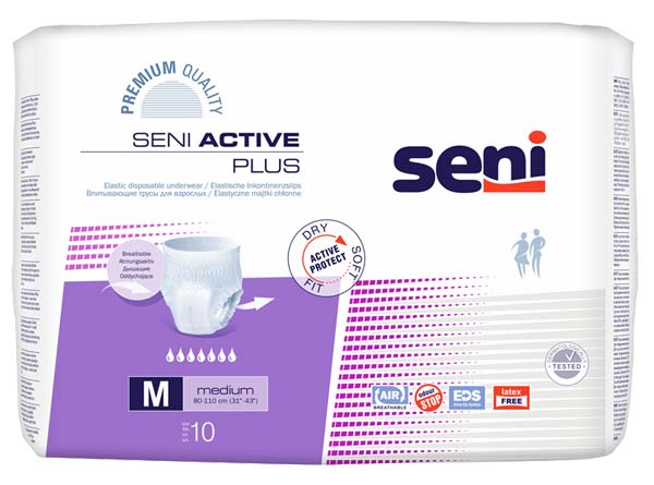 Seni Active Plus medium 2000ml, 80-110cm