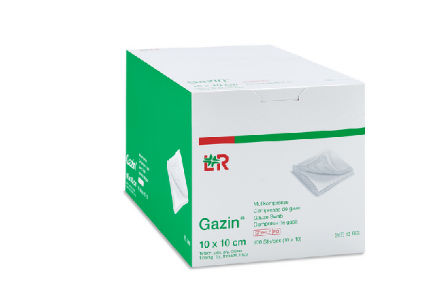 Gazin Mullkompresse steril, 10x10cm, 16f, 17fdg, 10x10 Stk