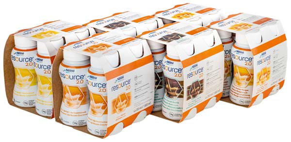 Nestlé Resource 2.0 Mischkarton 6x4x200 ml, hochkalorisch, 2,0kcal/ml, ab 3 Jahre