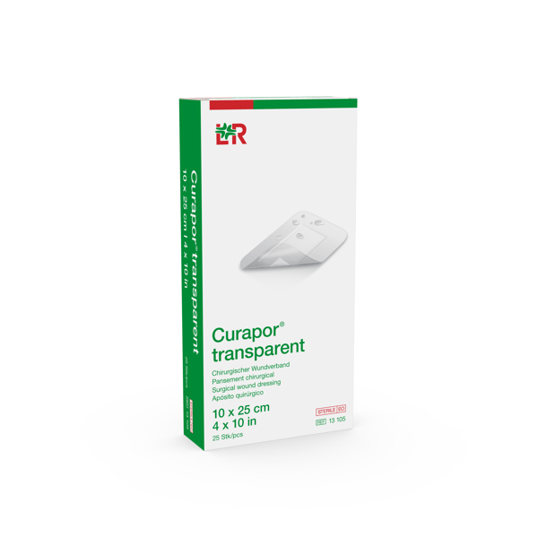 Curapor transparent Wundverband steril 10x25cm, 25 Stück