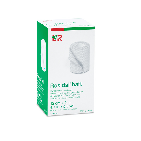 Rosidal haft Kohäsive Kurzzugbinde 12cm x 5m, einzeln verpackt