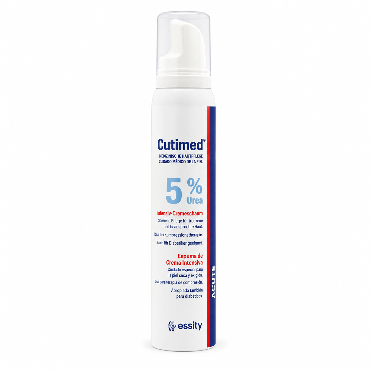 Cutimed ACUTE, Med. Hautpflege mit 5% Urea, unsteril, 125 ml Hydro-Cremeschaum
