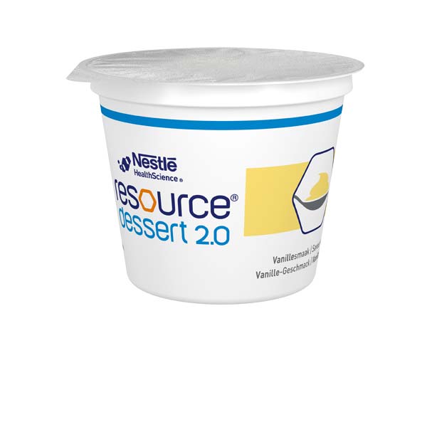 Nestlé Resource Dessert 2.0 Vanille 6x4x125 Gramm, hochkal., 200kcal/100g,ab 3 Jahre