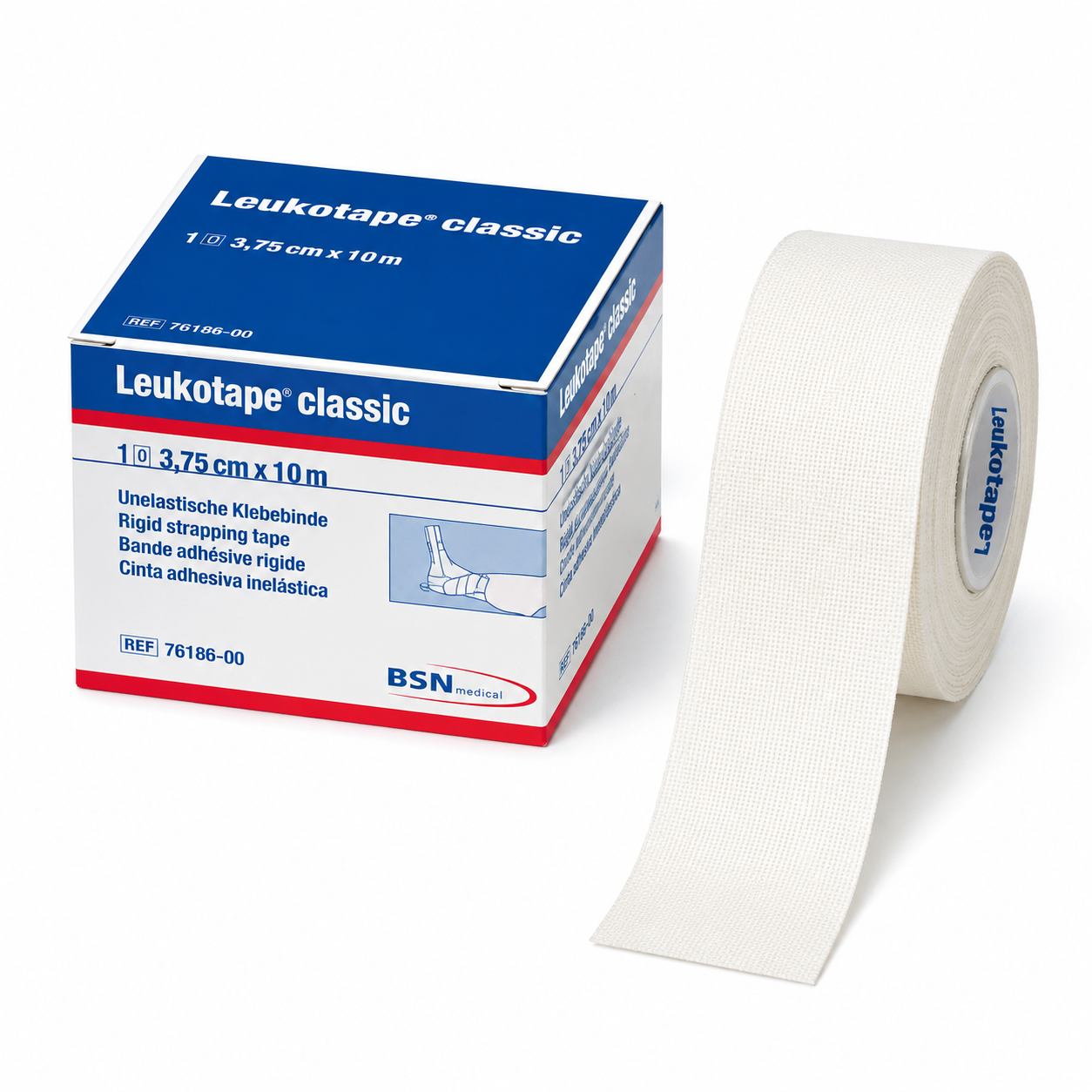 Leukotape classic, unelastische Klebebinde, weiß 10m:3,75cm