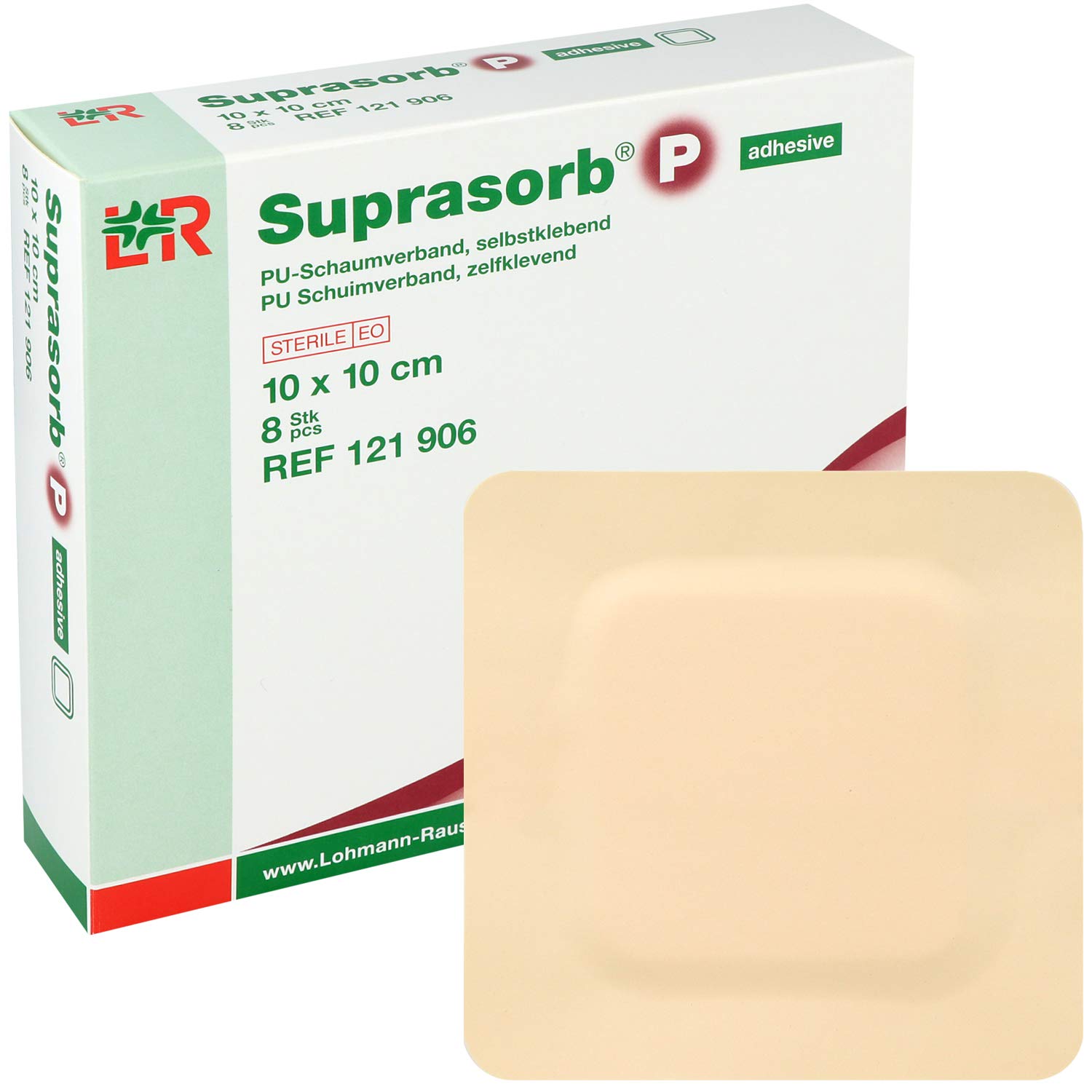 Suprasorb P sensitive PU-Schaumverband, steril, border, 10x10cm, 10 Stk