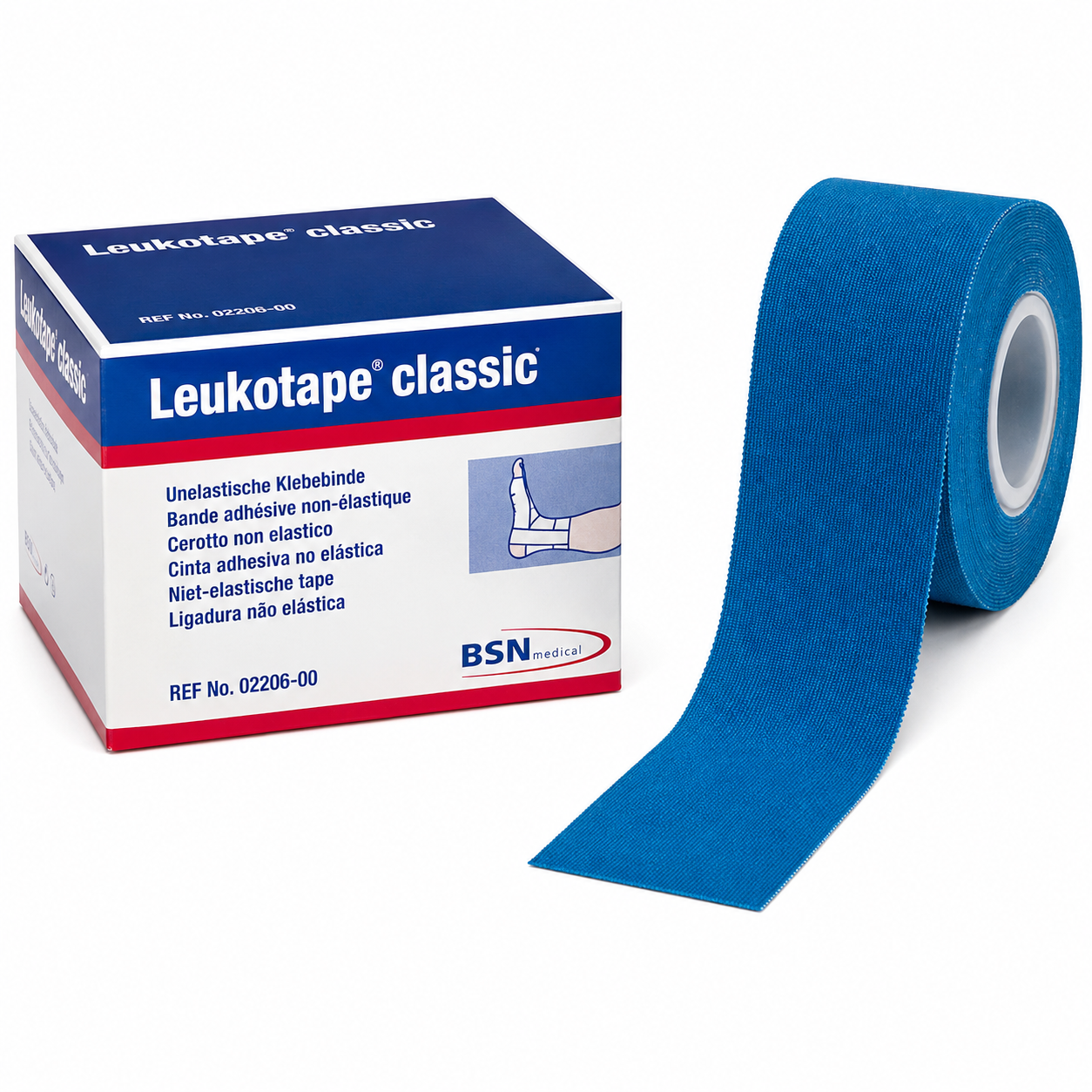 Leukotape classic, unelastische Klebebinde, blau 10m:3,75cm
