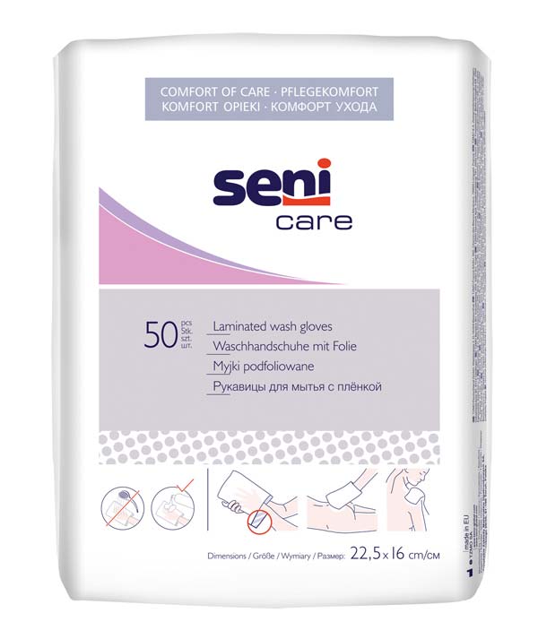 Seni Care Waschhandschuhe foliert