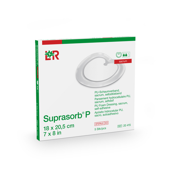 Suprasorb P PU-Schaumverband sacrum selbstklebend, 18x 20,5, 4 Stück