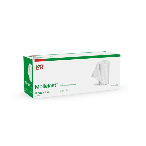 Mollelast elastische Fixierbinde 8cmx4m, 20 St.lose im Kt.