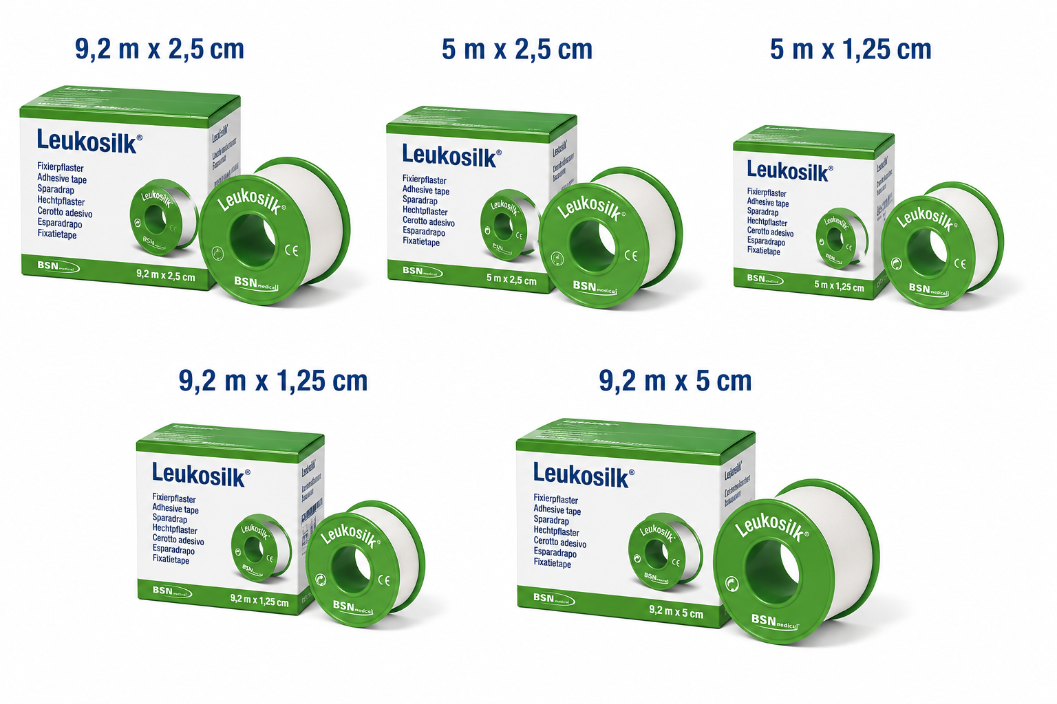 Leukosilk, Rollenpflaster 5m:1,25cm