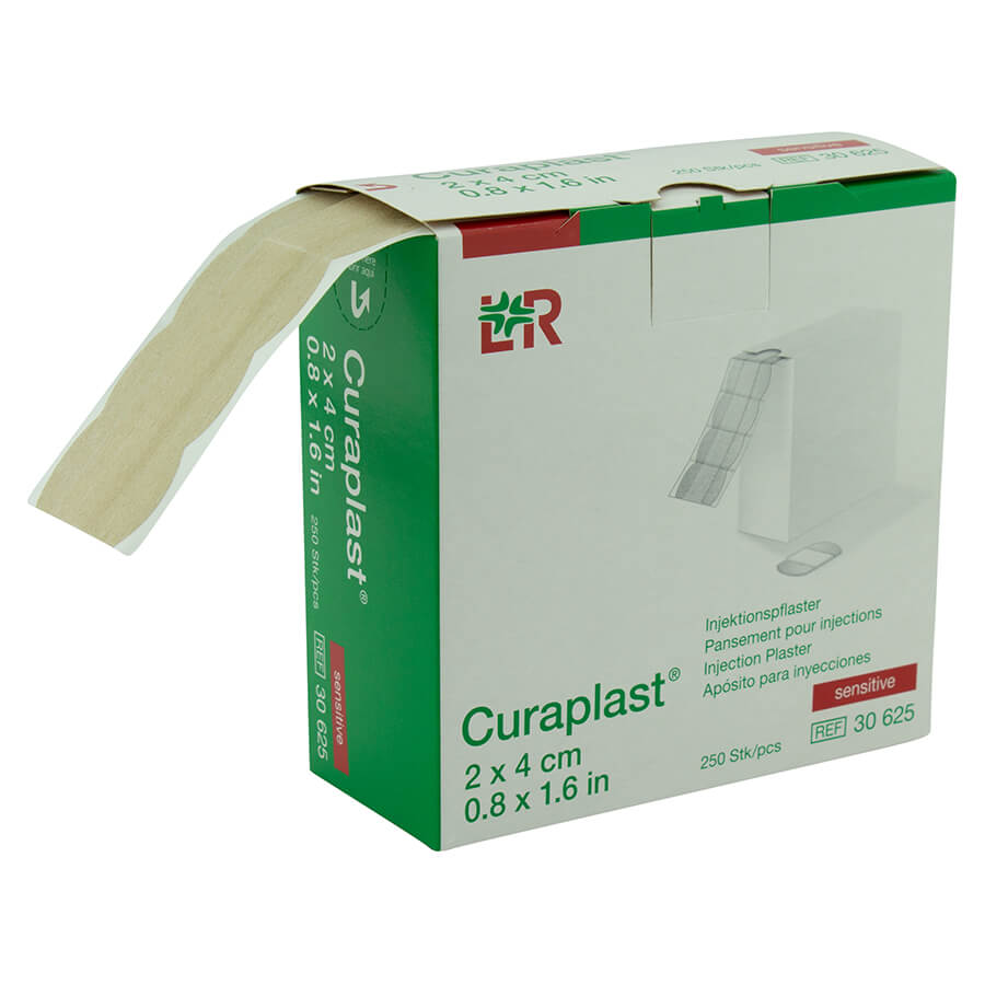 Curaplast sensitive Injektionspflaster 2x4cm, 250 Stück, auf Rolle