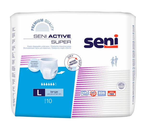 Seni Active Super large 1500ml, 100-135cm