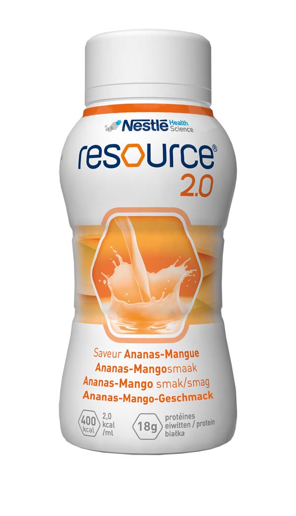 Nestlé Resource 2.0 Ananas-Mango 6x4x200 ml, hochkalorisch, 2,0kcal/ml, ab 3 Jahre