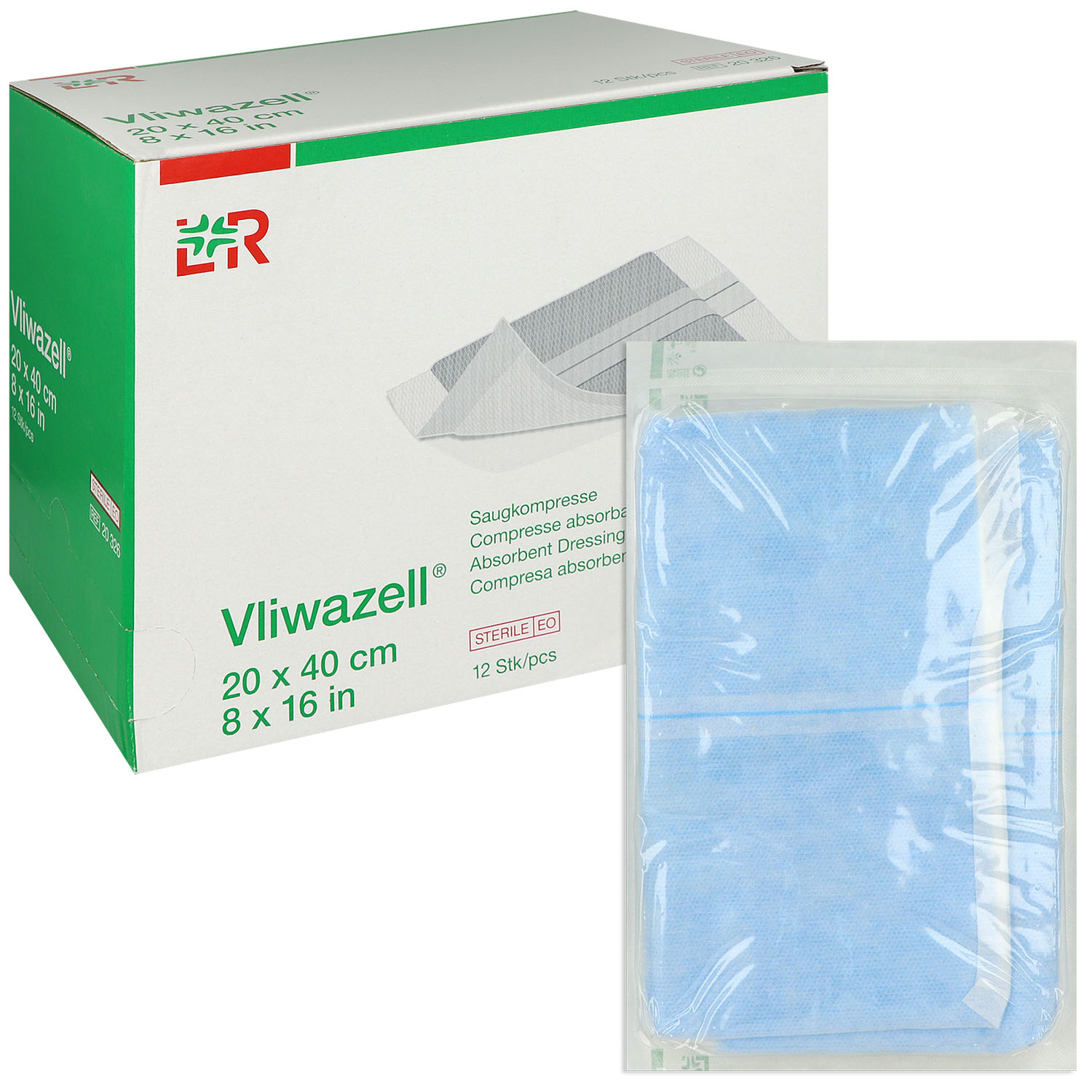 Vliwazell Saugkompresse 20x20cm, 100 Stk