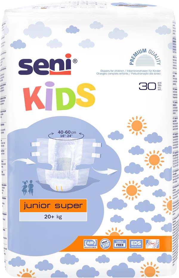 Seni Kids Junior Super Atmungsaktive Inkontinenzhosen für Kinder 20+kg