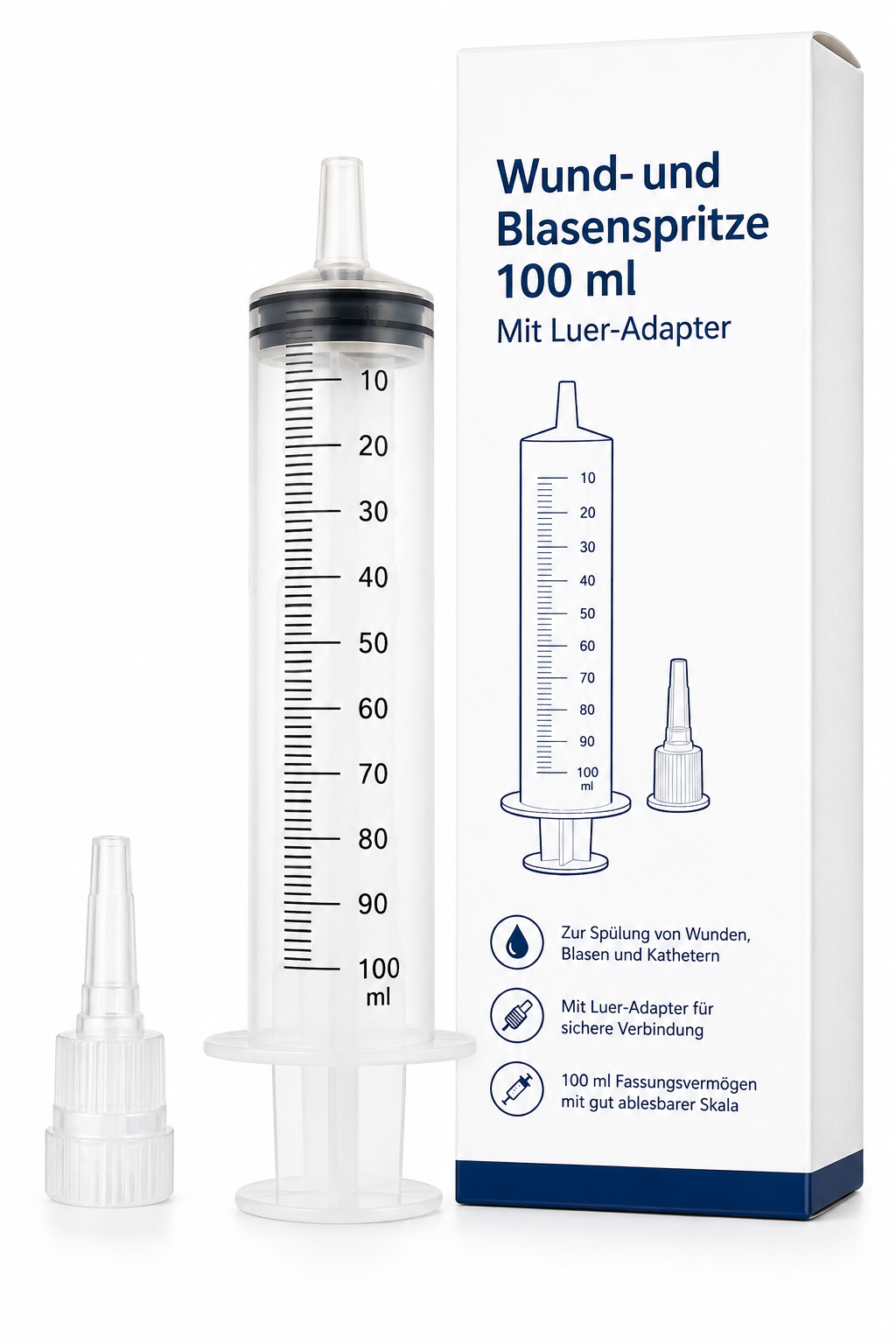 Wund- und Blasenspritze 100ml Mit Luer-Adapter