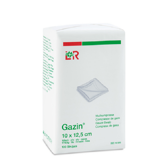 Gazin Mullkompresse 10x12,5cm, 16fach, 17fdg, 100 Stk