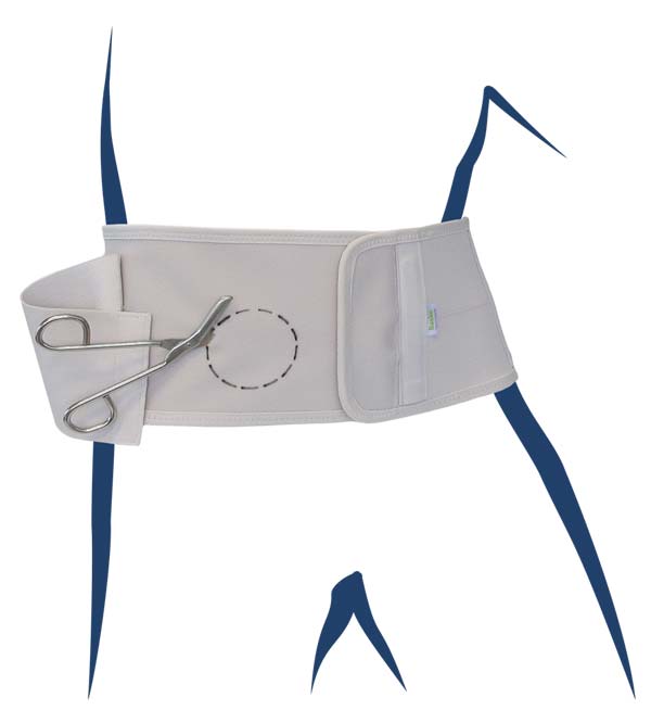 Stomacare EasyCut Plus H10 Gr. M 80-89cm, lichtgrau
