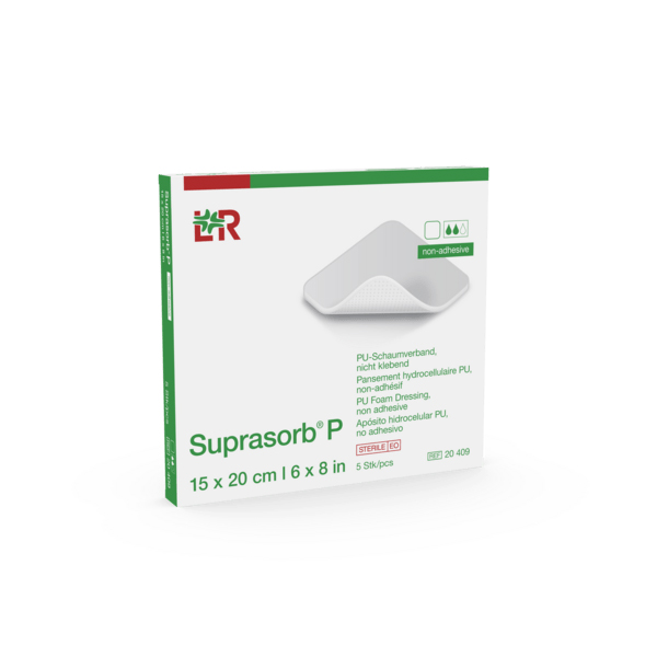 Suprasorb P PU-Schaumverband nicht klebend, 15x15 cm, 4 Stück