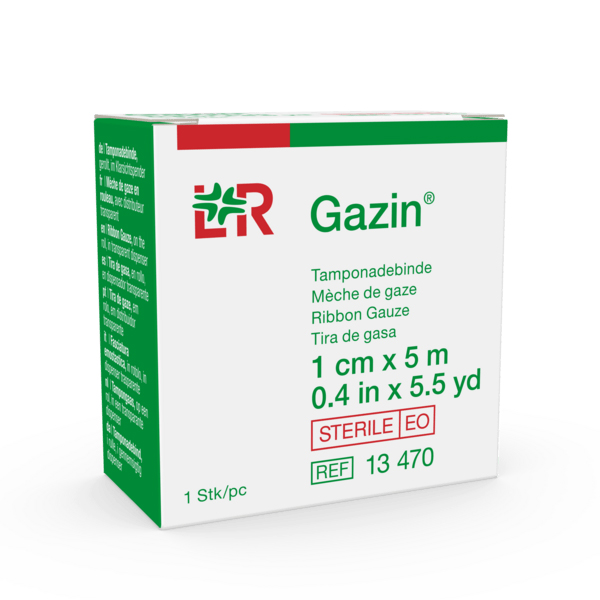 Gazin Tamponadebinde steril, 5cmx5m, gerollt