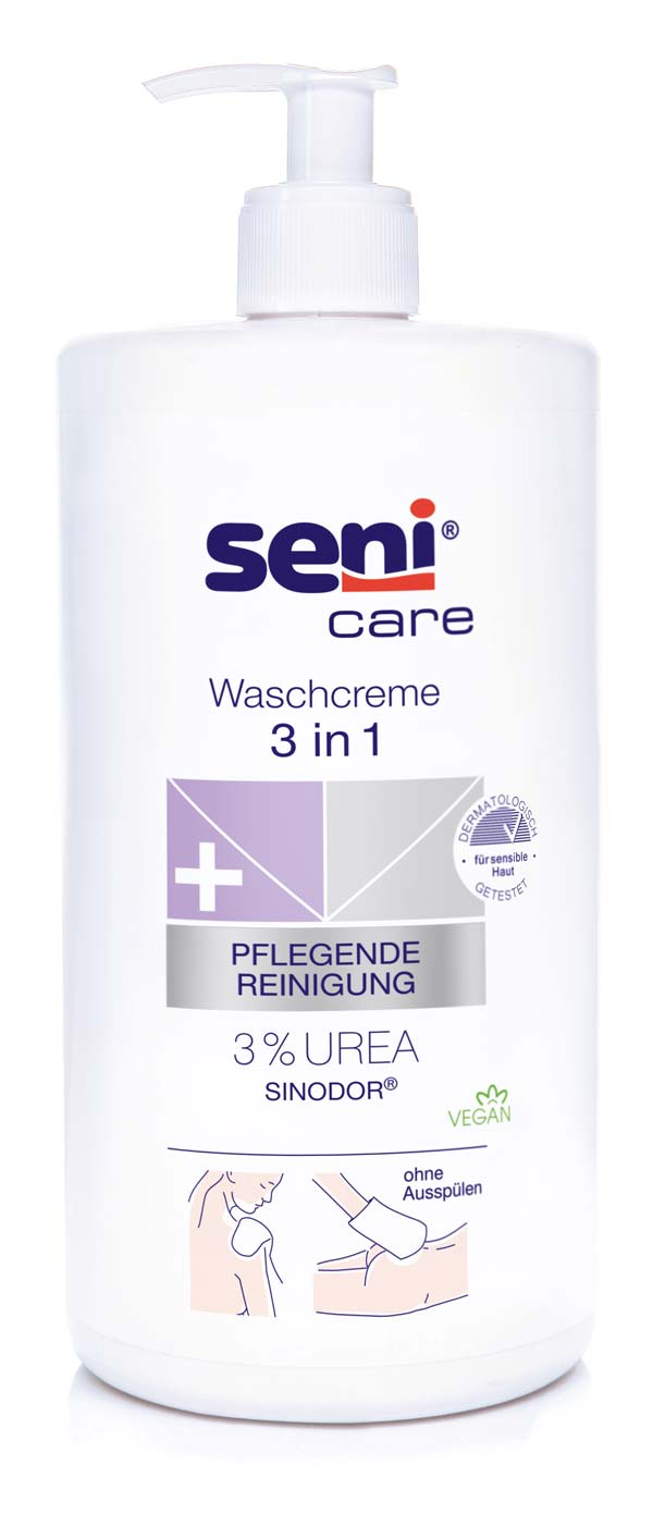 Seni Care Waschcreme 3 in 1 mit 3% UREA 1000 ml