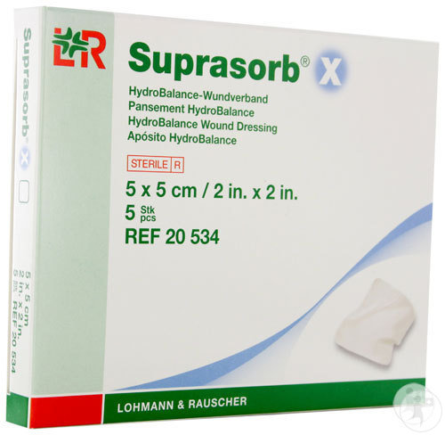 Suprasorb X HydroBalance Kompresse 9x9cm, 5 Stück