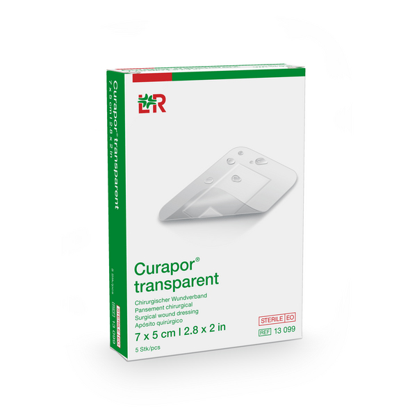 Curapor transparent Wundverband steril 7x5cm, 5 Stück