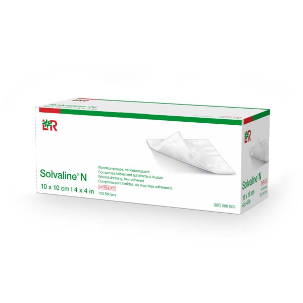 Solvaline N Wundkompresse steril, 10x10cm, 100 Stück