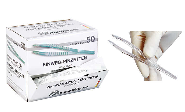 Einmalpinzetten REF H7301 Steril, einzeln verpackt