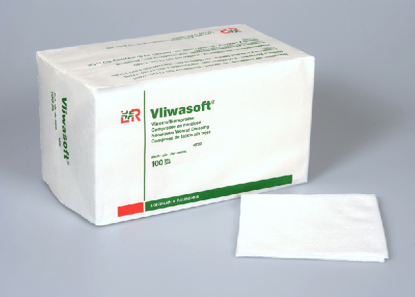 Vliwasoft Vliesstoffkompresse 5x5cm, 6-fach, 100 Stk