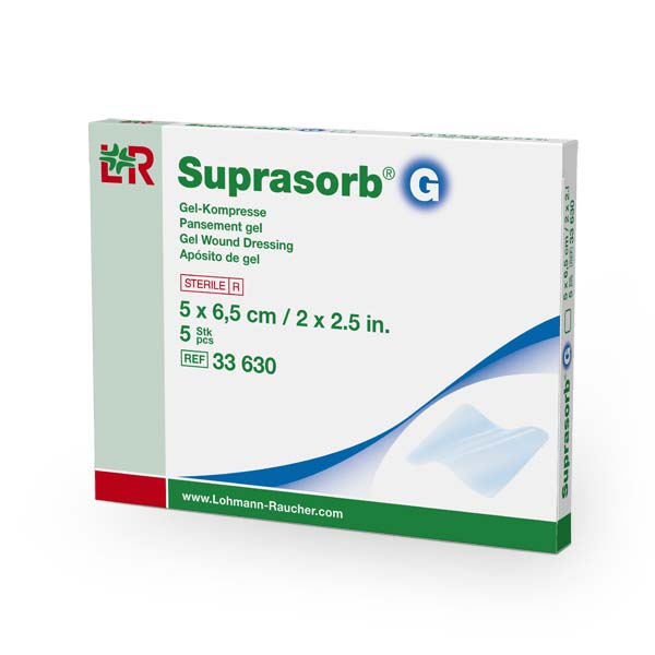 Suprasorb G Gelkompresse 5x6,5cm, 5 Stück