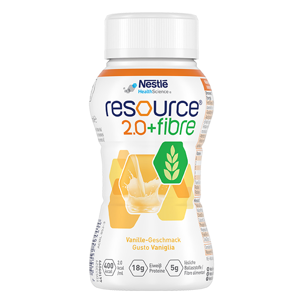 Nestlé Resource 2.0+ fibre Vanille 6x4x200 ml, hochkalorisch, 2,0kcal/ml, ab 3 Jahre