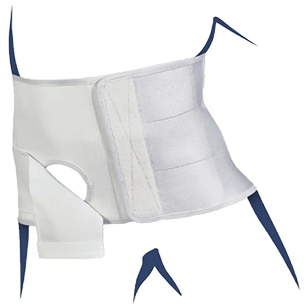 Stomacare-Band. H 22,5cm Ö 72mm BU 100-109 cm Weiß Orthesen & Bandagen Rumpf