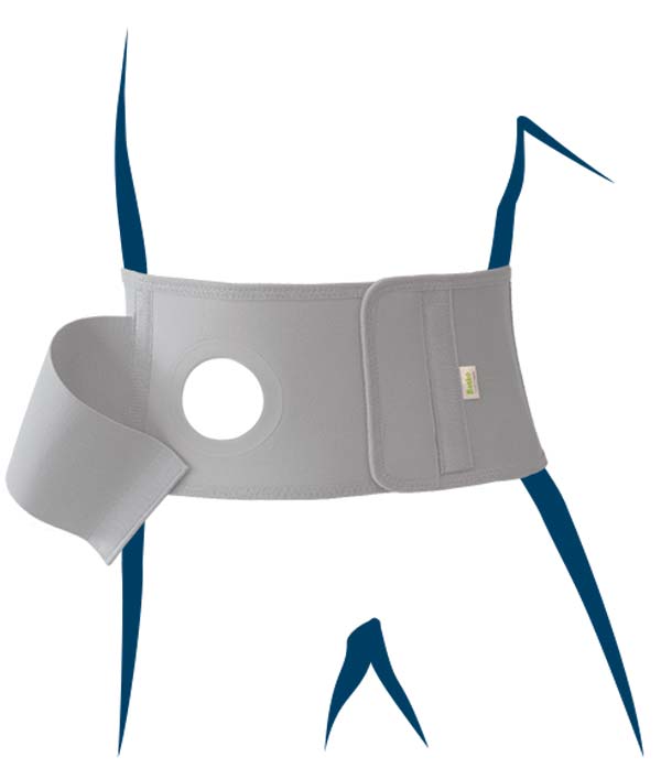 Stomacare-Standard Plus H19cm Ö72mm Gr. XXL grau 110-120 cm