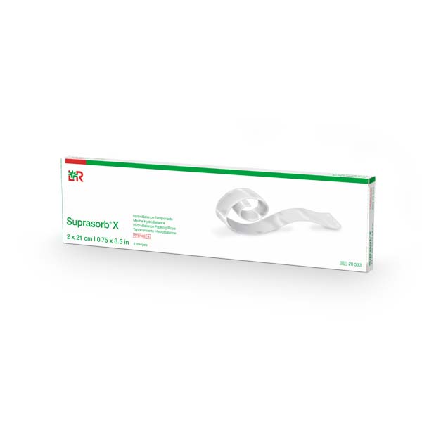 Suprasorb X HydroBalance Tamponade 2x21cm, 5 Stück