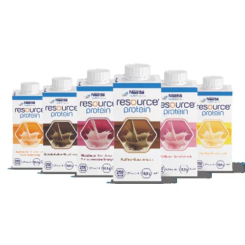 Nestlé Resource Protein Vanille 6x4x200 ml, hochkalorisch, 1,25kcal/ml, ab 3 Jahre