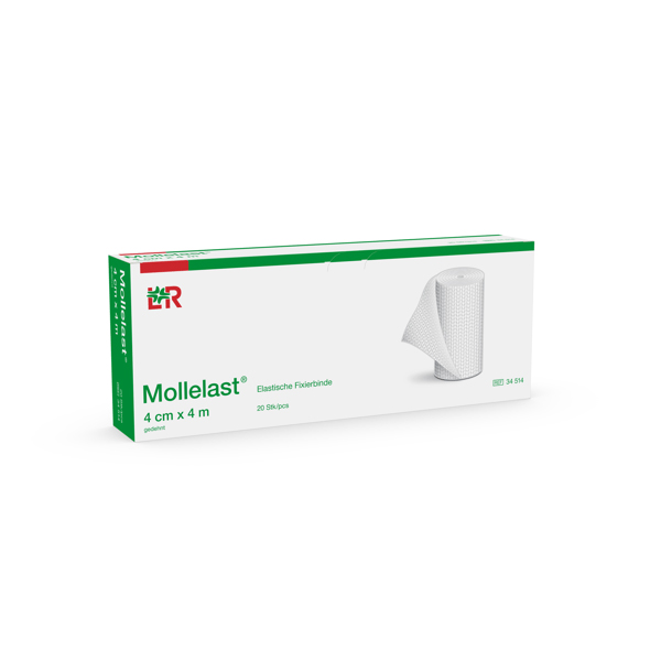 Mollelast elastische Fixierbinde 4cmx4m, einzeln verpackt
