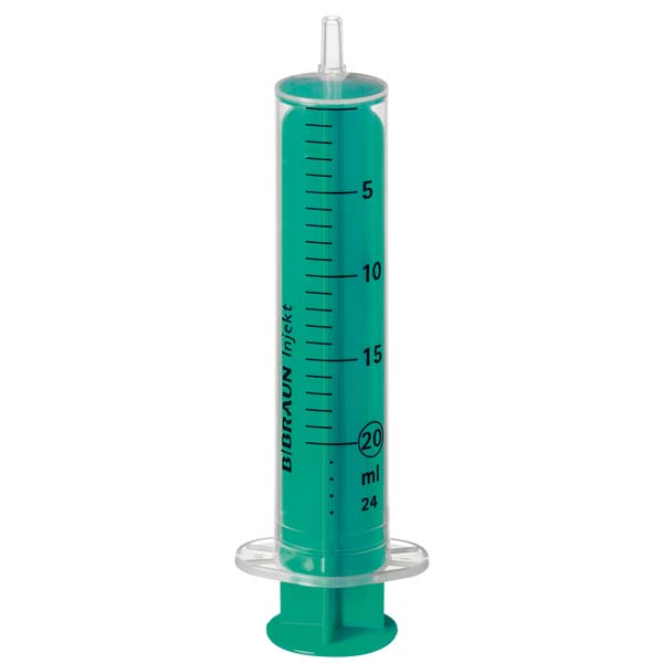 Injekt 2-teilige Einmalspritze,100 Stück, einzeln steril,Luer-Steck-Ansatz 20 ml